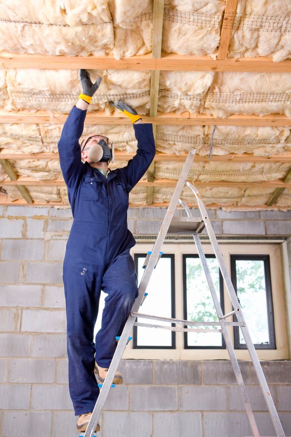 Isolation extérieure avec panneaux isolants rigides sur une maison à Berthierville